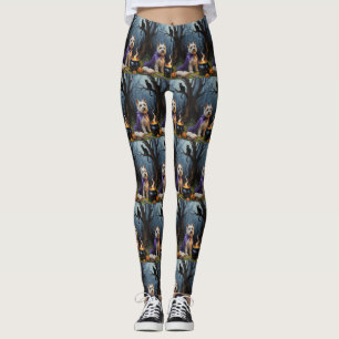 Leggings Tableau Whimsical Halloween de Cairn Terrier Chien