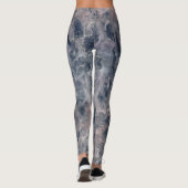Leggings Tache d'aquarelle rose abstrait Blue & Blush (Dos)