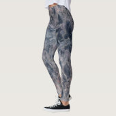 Leggings Tache d'aquarelle rose abstrait Blue & Blush (Gauche)