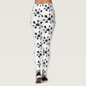 Leggings Tache de goo noir abstrait moderne (Dos)
