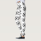 Leggings Tache de goo noir abstrait moderne (Gauche)