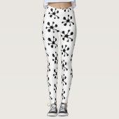 Leggings Tache de goo noir abstrait moderne (Devant)