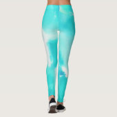 Leggings Tache de peinture turquoise (Dos)