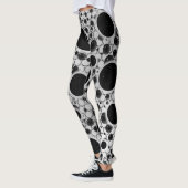Leggings Taches de bulle spatiale - Blanc/Argent (Gauche)