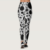 Leggings Taches de bulle spatiale - Blanc/Argent (Dos)