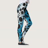 Leggings Taches de bulle spatiale - Blanc/Bleu ciel (Droite)