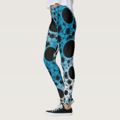 Leggings Taches de bulle spatiale - Blanc/Bleu ciel (Gauche)