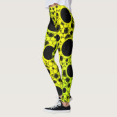 Leggings Taches de bulle spatiale - Jaune/Citron (Gauche)