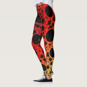 Leggings Taches de bulle spatiale - Noir/Rouge/Or (Gauche)
