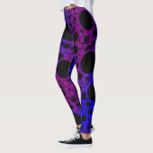 Leggings Taches de bulle spatiale - Violet/Bleu (Gauche)