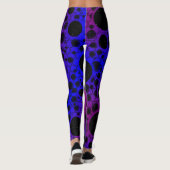 Leggings Taches de bulle spatiale - Violet/Bleu (Dos)