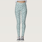 Leggings Taches de guépard gris bleu clair (Devant)