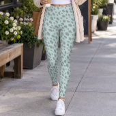 Leggings Taches de guépard gris bleu clair