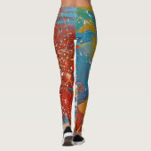 Leggings taches de peinture abstraites modernes (Dos)