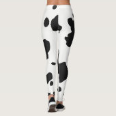 Leggings Taches de vache blanche et noire (Dos)