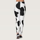 Leggings Taches de vache noires et blanches imprimer leggin (Dos)