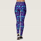 Leggings Taches d'eau sur violet foncé (Dos)