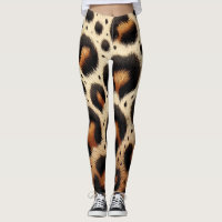 Taches d'Impression Animale Fourrure Léopard Beige