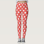 Leggings Taches pois modernes rouges et blanches motif<br><div class="desc">Jambe avec des pois modernes rouges et blancs,  taches,  motif.
Des légendes modernes et branchées.
Les Pois représentent à nouveau la nouvelle tendance.</div>