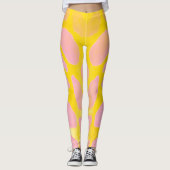 Leggings Taches roses sur or (Devant)