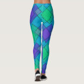 Leggings Taches texturées traits multicolores (Dos)