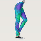 Leggings Taches texturées traits multicolores (Droite)