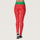 Leggings Taches vertes rouges blanches à pois (Dos)