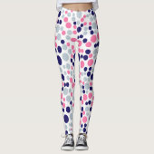 Leggings Tacheté de rose et de bleu (Devant)