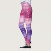 Leggings Tacheté de violet et de rose (Gauche)