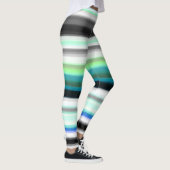 Leggings Tailles Abstraites turquoise, bleue et grise (Droite)