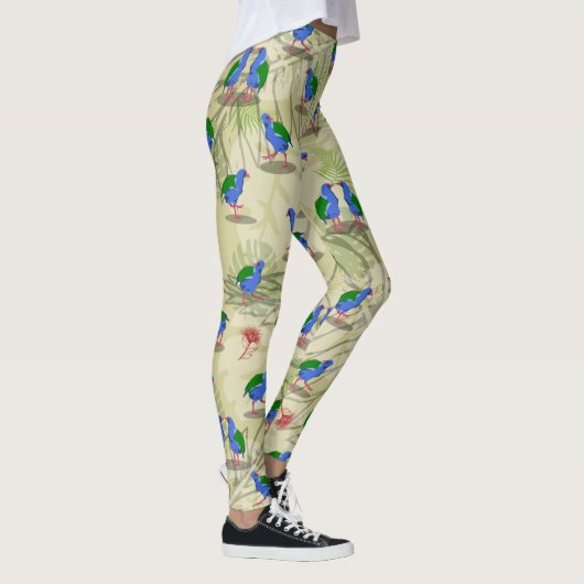 Leggings Takahe NZ / Aotearoa oiseaux Motif (Droite)
