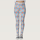 Leggings Talavera style Mexican Folk Art (Devant)