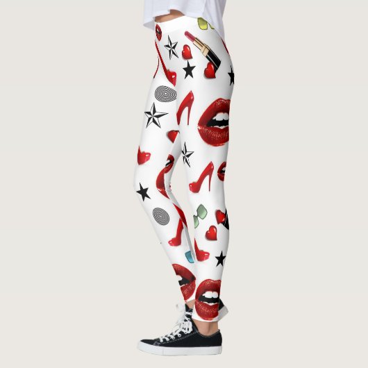 Leggings Talons Rouge à Lèvres Légings (Gauche)