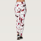 Leggings talons rouges, motif d'accessoires de mode. (Dos)