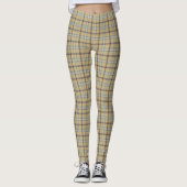 Leggings Tan and Wedgewood Blue Plaid (Devant)
