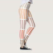 Leggings Tan et blocs orange de rectangles (Droite)
