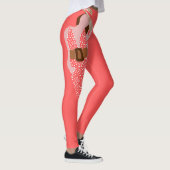 Leggings Tan et rose épais chic dans une robe de soleil (Droite)