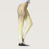 Leggings Tan Speckled Grunge Abstrait (Droite)