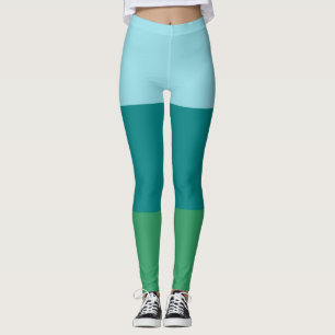 Leggings Tanager Turquoise, Turquoise Blue et Kelly Green H