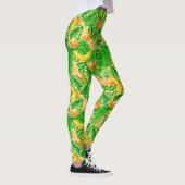 Leggings Tangerines, bananes et feuilles tropicaux (Droite)