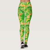 Leggings Tangerines, bananes et feuilles tropicaux (Dos)