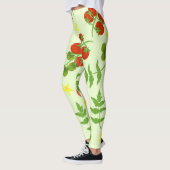 Leggings Tango de tomate : Impression végétale Vintage (Gauche)