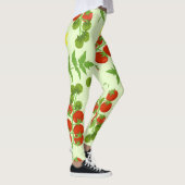 Leggings Tango de tomate : Impression végétale Vintage (Droite)