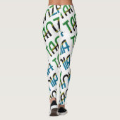 Leggings Tanzanie Afrique Motif de la typographie (Dos)