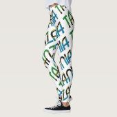 Leggings Tanzanie Afrique Motif de la typographie (Gauche)