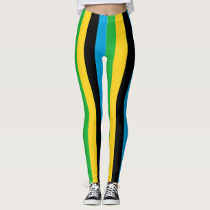 Leggings Tanzanie Couleurs du drapeau national Verticalemen