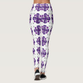 Leggings Tanzanite 4 feuilles (Dos)