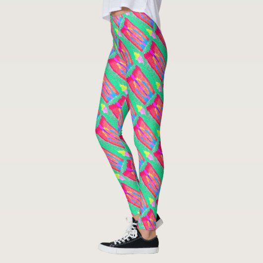 Leggings Tapis et chiffons Art pur abstrait suprême (Gauche)