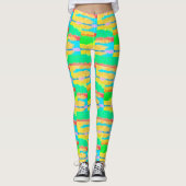 Leggings Tapis et chiffons Art pur abstrait suprême (Devant)