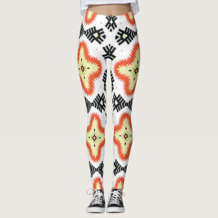 Leggings Tapis lumineux : Ornement aztèque ethnique
